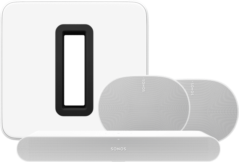 Sonos Ray Wit + 2x Era 300 Wit + Sub G3 Wit