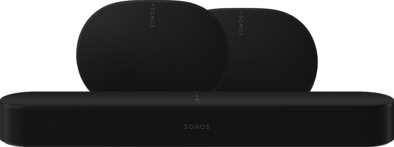 Sonos Beam Gen2 Zwart + 2x Era 300 Zwart