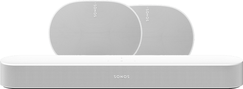 Sonos Beam Gen2 Wit + 2x Era 300 Wit