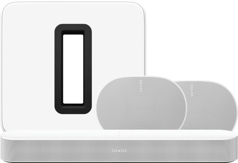 Sonos Beam Gen2 Wit + 2x Era 300 Wit + Sub G3 Wit