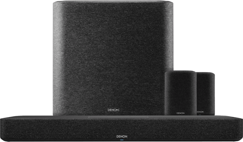 Denon Home Soundbar 550 + Denon Home 150 Duo Pack Zwart + Denon Home Subwoofer