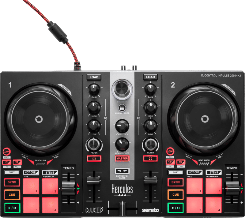 Hercules DJ Control Inpulse 200 MK2 - USB DJ Controller - met Serato DJ Lite en DJUCED