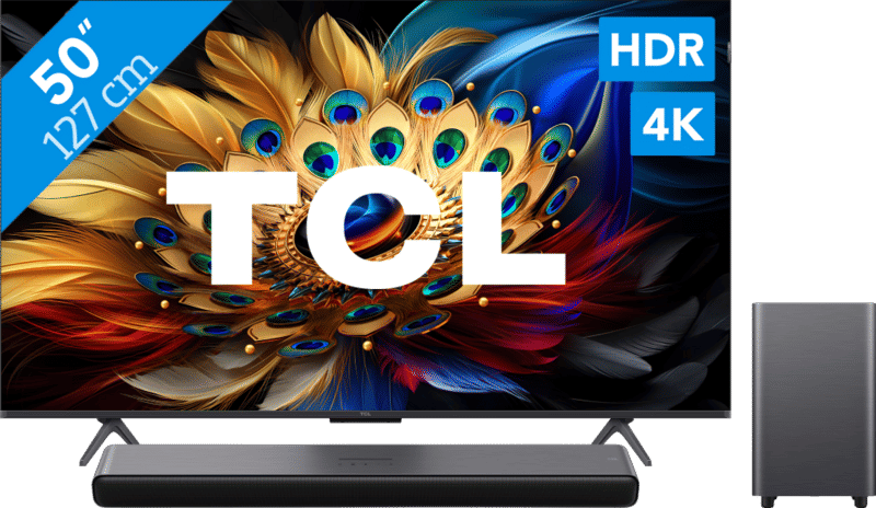 TCL QLED 50C61B (2024) + soundbar