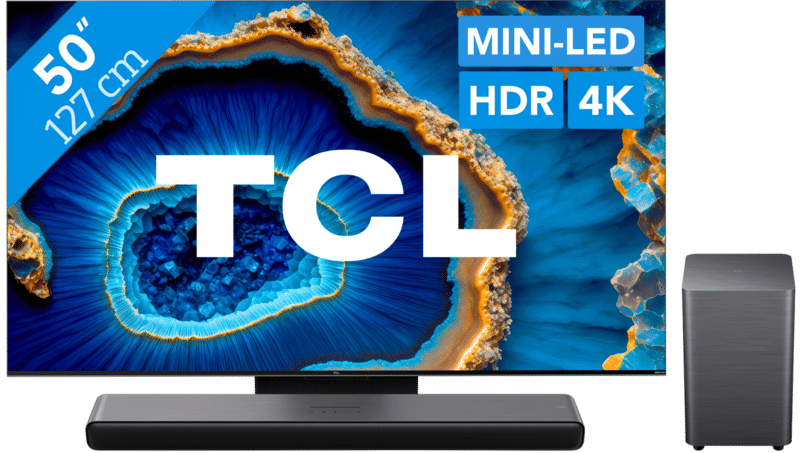 TCL QLED 50C803 (2023) + TCL S55H 2.1 Soundbar