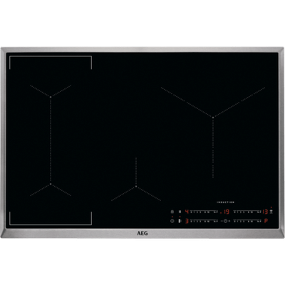 AEG IKE84445XB kookplaat Zwart, Roestvrijstaal Ingebouwd 80 cm Halogeen 4 zone(s)