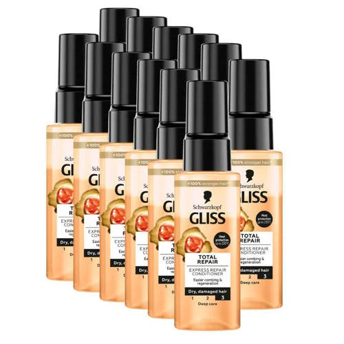 Gliss Kur Total repair Total Repair Express repair contidioner mini - 12 x 50 ml - voordeelverpakking