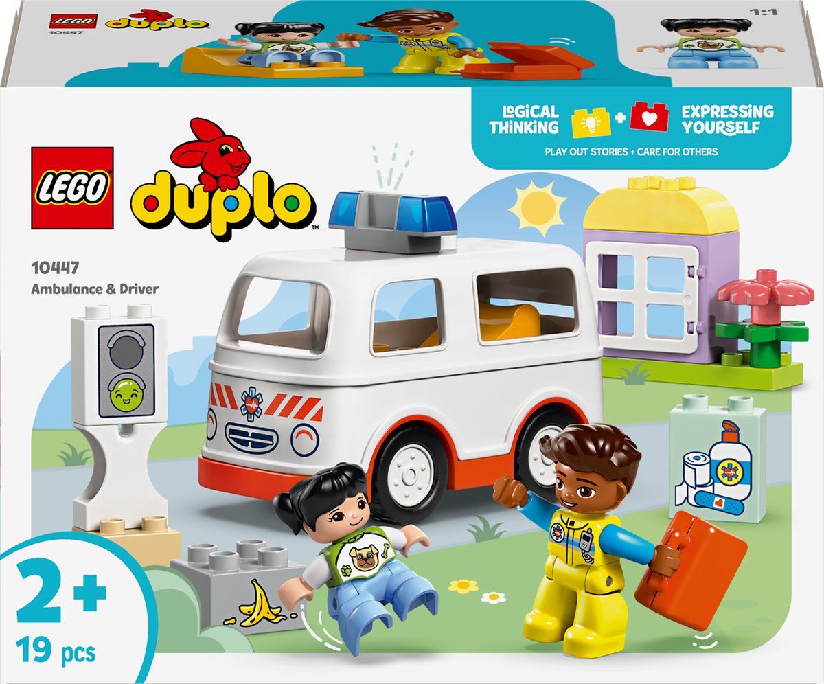 LEGO DUPLO Ambulance met chauffeur voor fantasiespel 10447