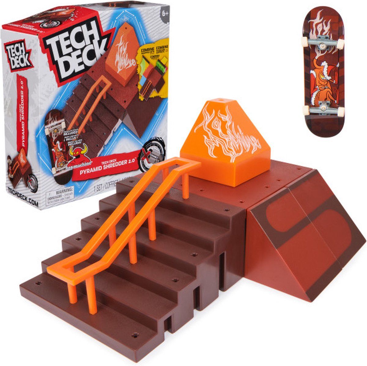 Tech Deck X-Connect - Pyramid Shredder 2.0 - Aanpasbare Ramp-set met vingerskateboard