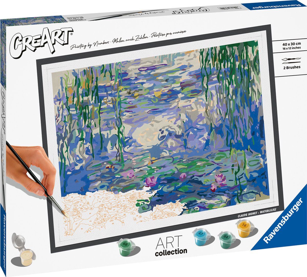 Ravensburger Waterlilies (Monet) - Schilderen op nummer voor volwassenen