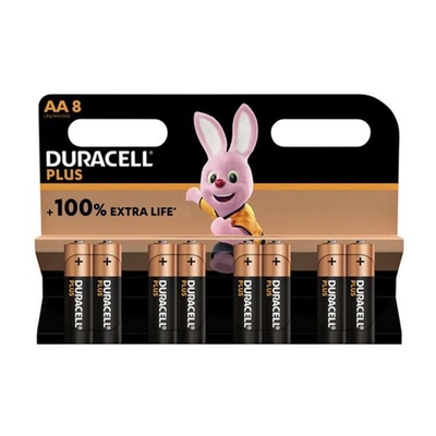 Duracell Alkaline Plus AA Batterijen - 8 stuks