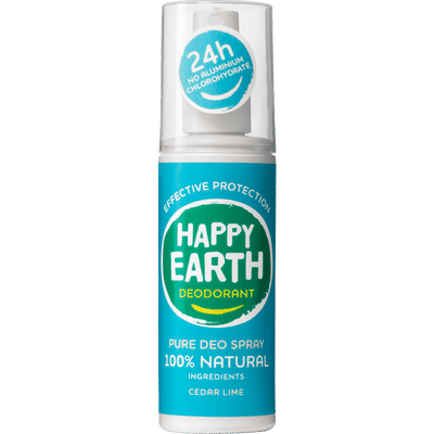 Happy Earth 100% Natuurlijke Deodorant Spray Cedar Lime - 100 ml