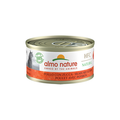 Voordeelpakket Almo Nature HFC Natural 24 x 70 g Kattenvoer - Kip met Pompoen - natvoer katten