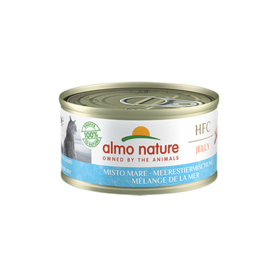 Voordeelpakket Almo Nature HFC Natural 24 x 70 g Kattenvoer - Mix van Zeedieren - natvoer katten