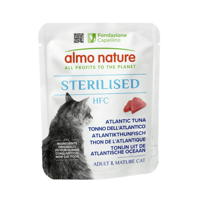6x 50g Almo Nature HFC Sterilisede Atlantische tonijn natvoer voor katten - natvoer katten