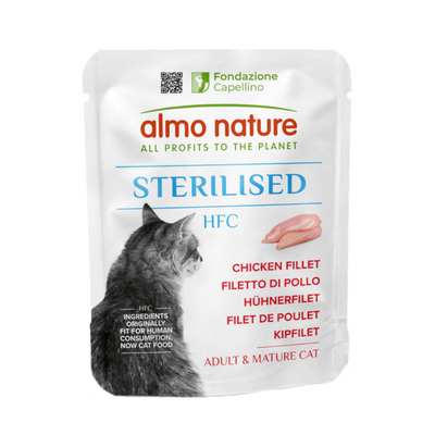 Voordeelpakket: 24x 50g Almo Nature HFC Sterilisede Kipfilet natvoer voor katten - natvoer katten
