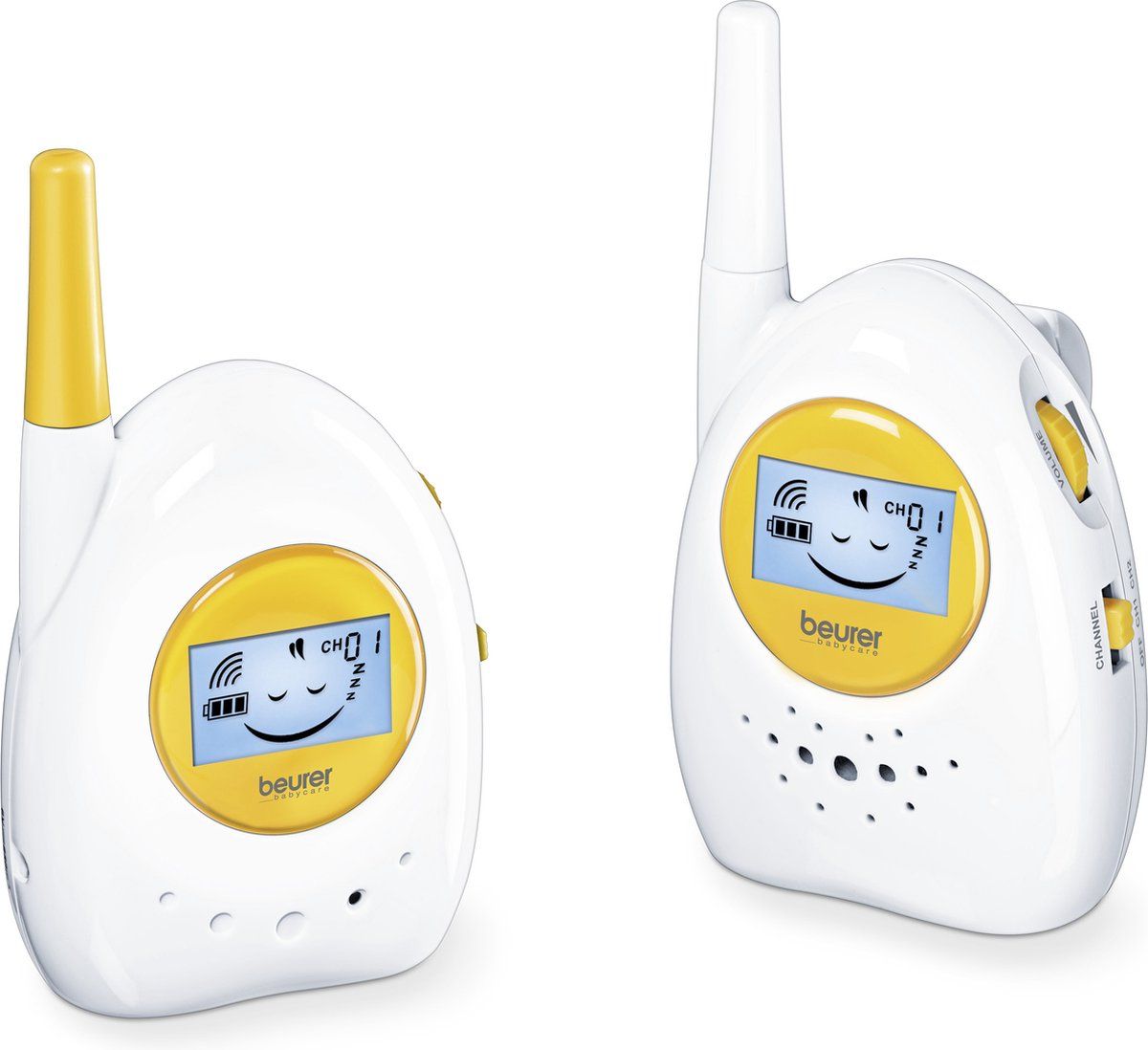 Beurer BY 84 Babyfoon - Analoog - Audio - Max. 800 meter bereik - Visuele weergave emotie baby - Eco+ modus - Incl. 2 netvoedingen en batterijen - 3 Jaar garantie