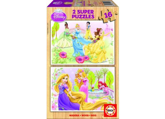 Educa Houten puzzel Disney Princess 2x16 stukjes