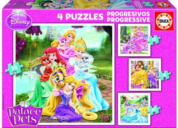 Educa - Disney Princess Palace Pets 4-in-1 12-16-20-25st