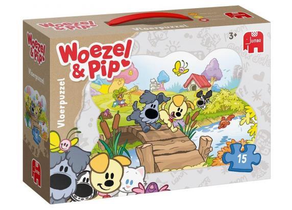 Jumbo - Woezel en Pip Woezel & Pip vloerpuzzel 15 stukjes in koffertje