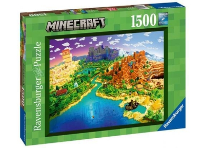 Ravensburger puzzel World of Minecraft - Legpuzzel - 1500 stukjes