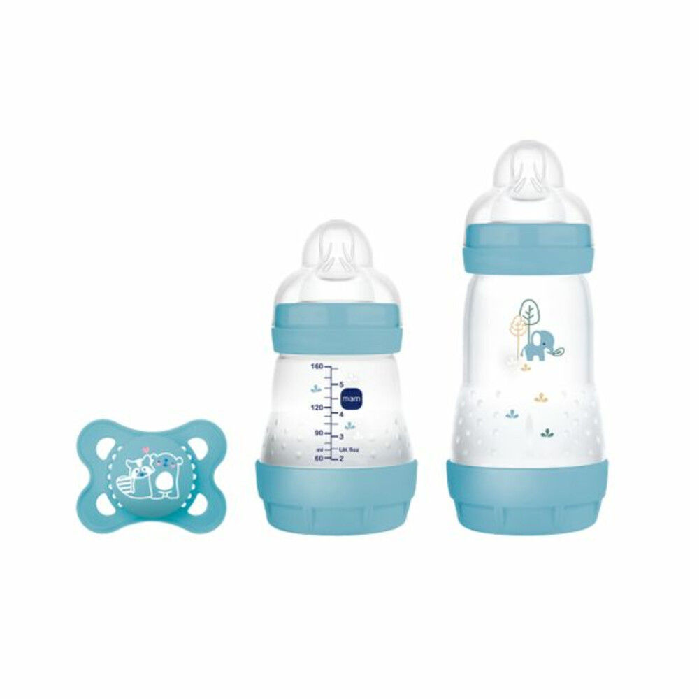 MAM Babyfles Starter Set Easy Start Anti-Colic Blauw S 1 set