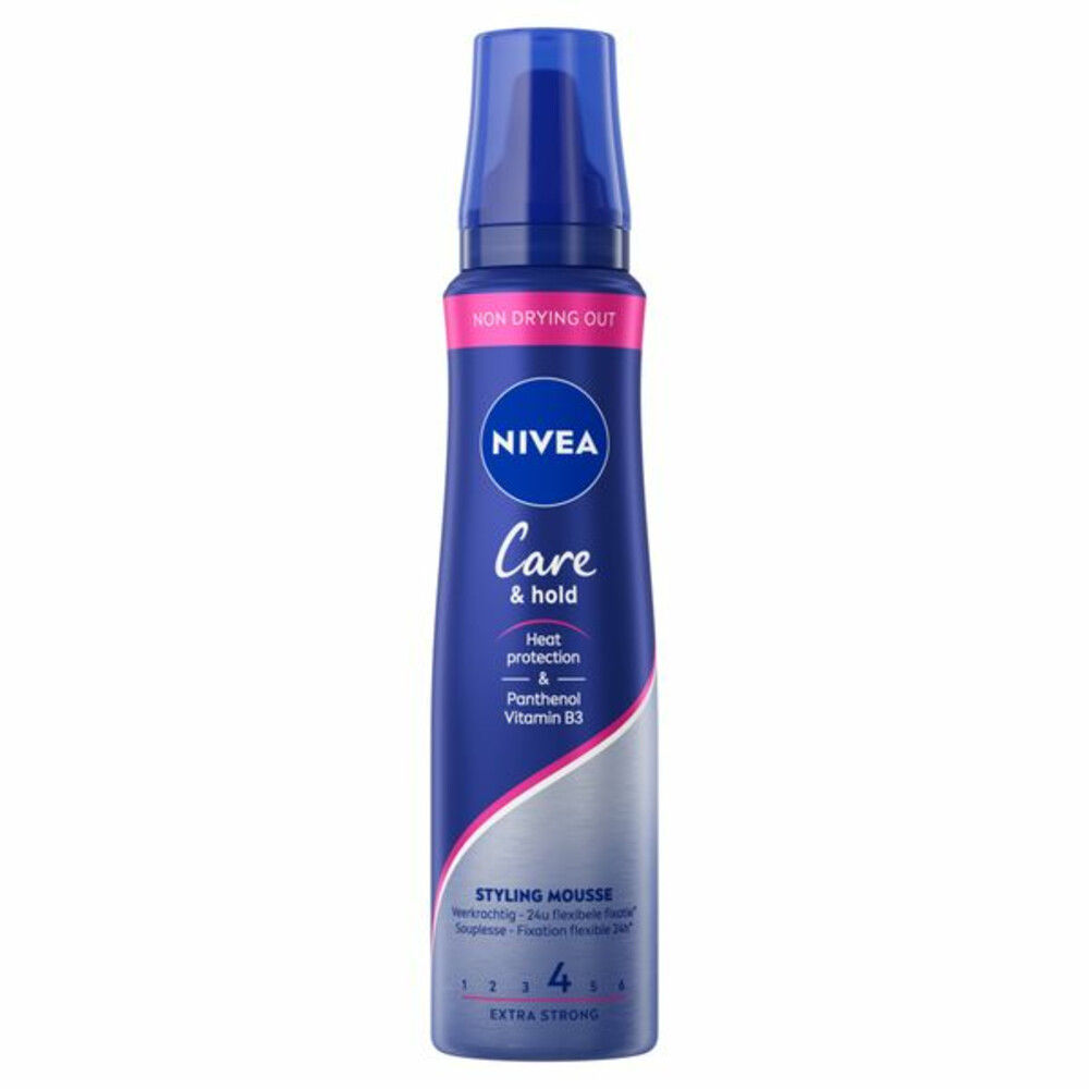 6x Nivea Haarmousse Care&Hold Extra Strong 150 ml