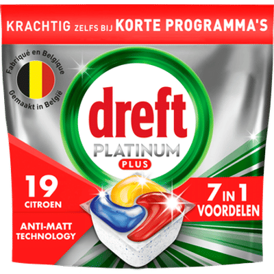 Dreft Plus vaatwastabletten  - 19 wasbeurten