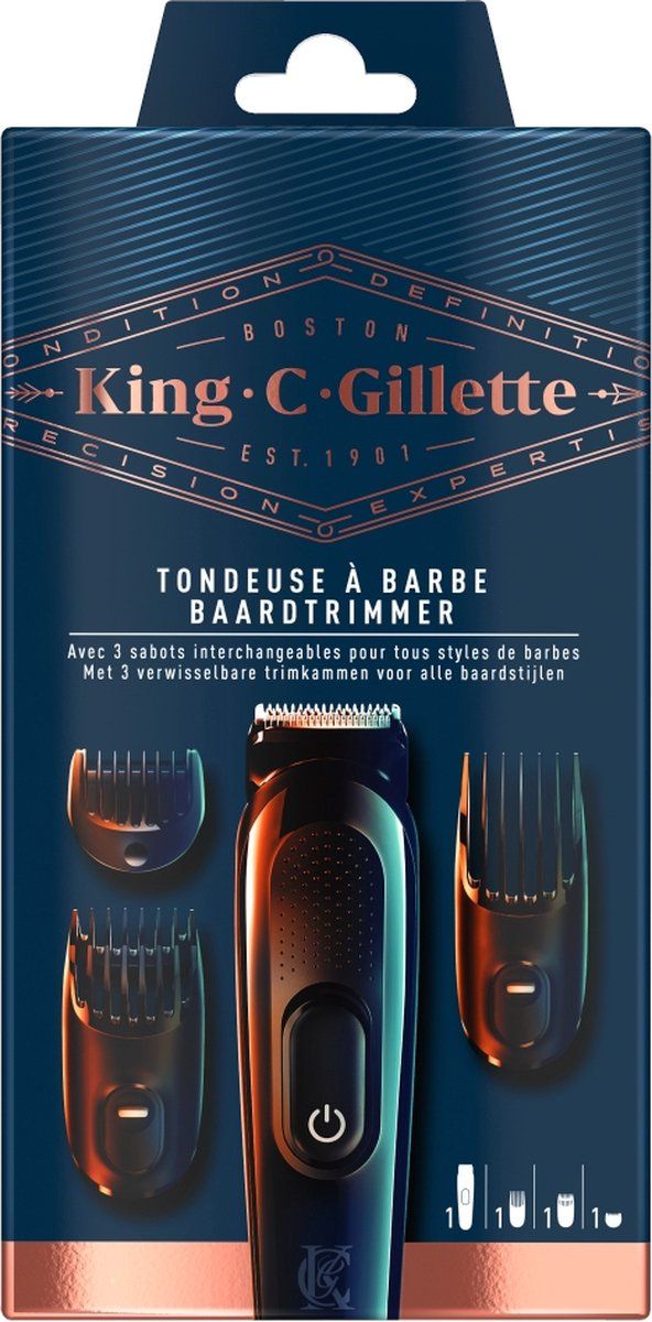 Gillette King C. Baardtrimmer + 3 kammen