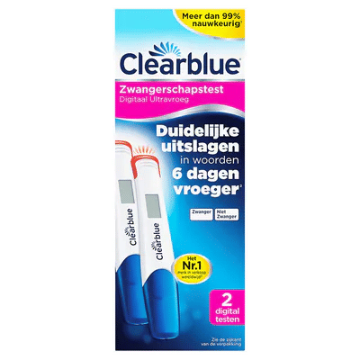 Clearblue Zwangerschapstest Digitaal Ultravroeg (6 dagen vroeger) - 2 testen