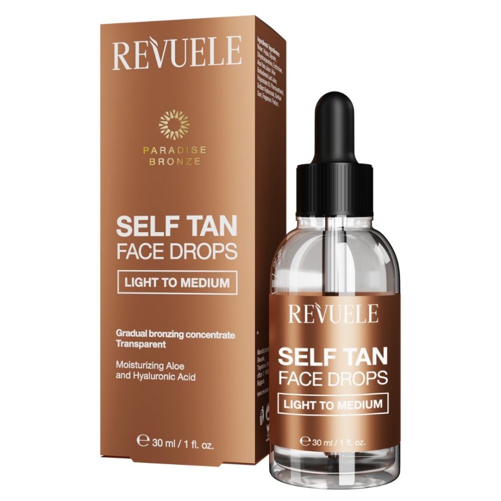 Revuele Self Tan Face Drops Light To Medium - 30ml