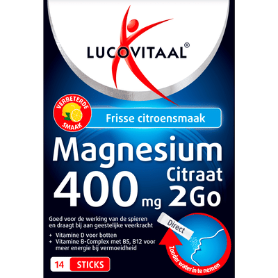 Lucovitaal Magnesium 400mg Citraat 2GO