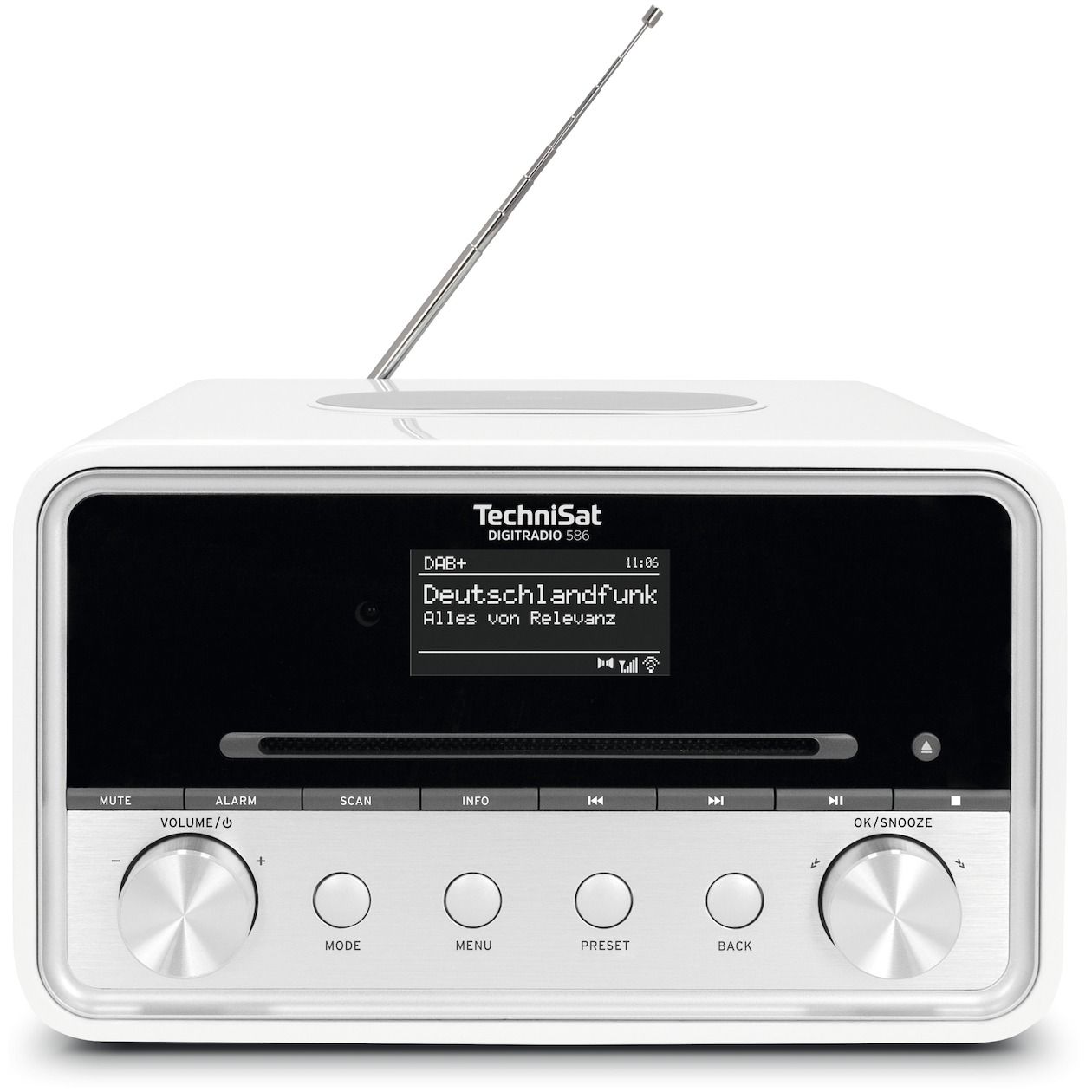 TechniSat DIGITRADIO 586 internetradio met DAB+ - FM - CD - Wit/Zilver