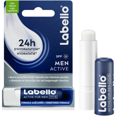 Labello Men active lippenbalsem Lipverzorging per stuk