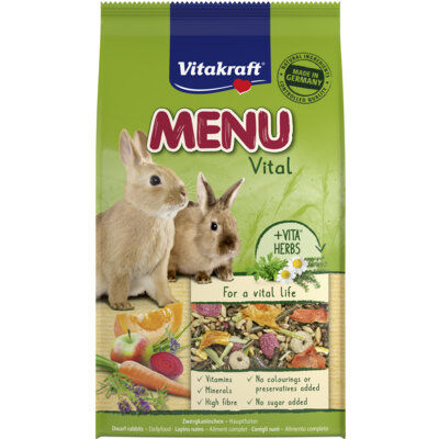 Vitakraft Menu vital dwergkonijnen Konijnenvoer 1 kg