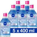 NIVEA Skin Recharge Serum-Infused Micellair Water - Gezichtsreiniger - Reinigingswater - Make up remover  - 5x 400 ml