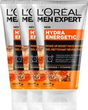 L’Oréal Paris Men Expert Hydra Energetic Gezichtsreiniger - 3 x 100 ml 