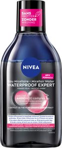 NIVEA Micellair Water Waterproof Expert Make-up Remover - Gezichtsreiniger - Zwarte thee extract - Gezicht Wassen - Reinigingswater - Aminozuren - 400 ml