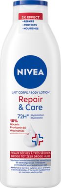 NIVEA Repair & Care Bodylotion - Lotion voor Zeer Droge Huid - 72u Hydraterende Serum - Met Niacinamide, Glycerine en Provitamine B5 - 250 ml