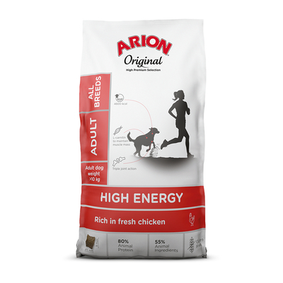 2x12kg Arion Original Adult All Breeds Active Kip & Rijst Droogvoer voor honden - hondenbrokken