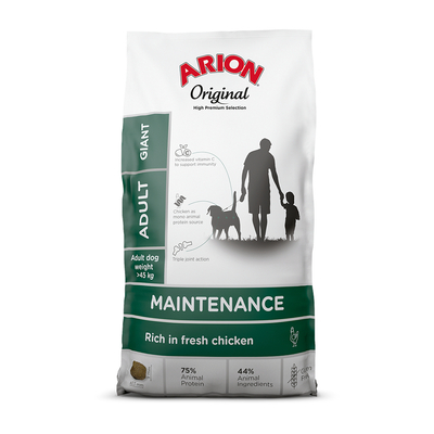 12kg Arion Original Giant Breed Kip & Rijst hondenvoer droog - hondenbrokken