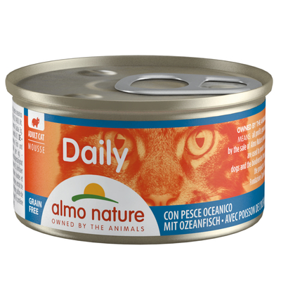 5 + 1 gratis! Almo Nature Daily Menu 6 x 85 g - Mousse met Oceaanvis - natvoer katten