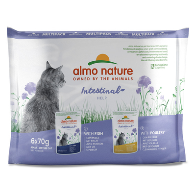 5 + 1 Gratis! Almo Nature Holistic 6 x70g - Gevogelte & Vis (6 x 70g) - natvoer katten