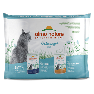 5+1 gratis! Almo Nature Holistic Urinary Help 6 x70g - Vis & Kip (6 x 70g) - natvoer katten