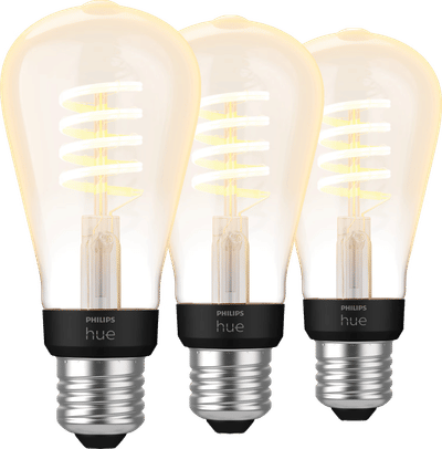 Philips Hue Filamentlamp White Ambiance Edison E27 3-pack