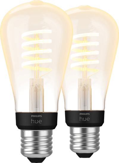 Philips Hue Filamentlamp White Ambiance Edison E27 2-pack