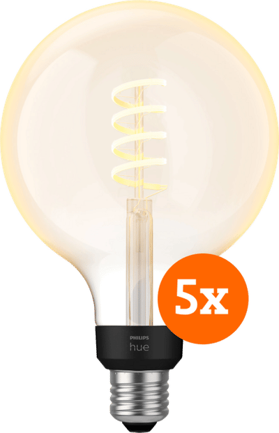 Philips Hue Filament White Ambiance Globe XL 5-pack