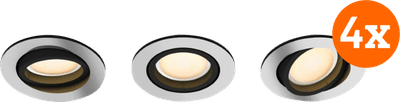 Philips Hue Milliskin inbouwspot White Ambiance - rond - Aluminium - 12-pack