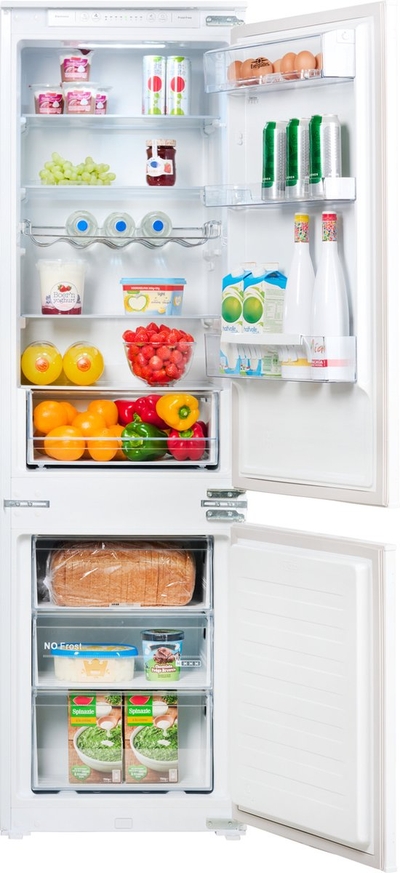 Everglades EVBI6032 - Inbouw Koel-vriescombinatie - No Frost - E - Elektronisch - Super Freeze - Wijnrek - Sleep Deur - 5 jaar Garantie