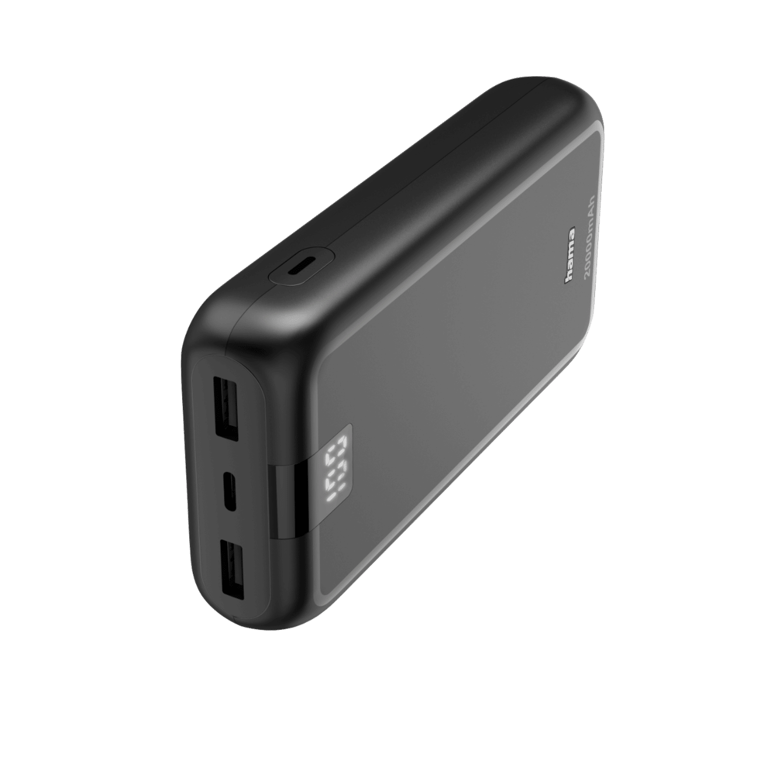 Hama Performance 20 Power Pack 20000 mAh 3 Outputs:USB-C 2x USB-A Powerbank Grijs