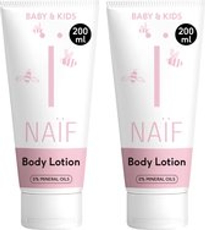 Naïf - Verzachtende Bodylotion Voordeelset - Baby's & Kinderen - met Natuurlijke Ingrediënten - 2x200ml